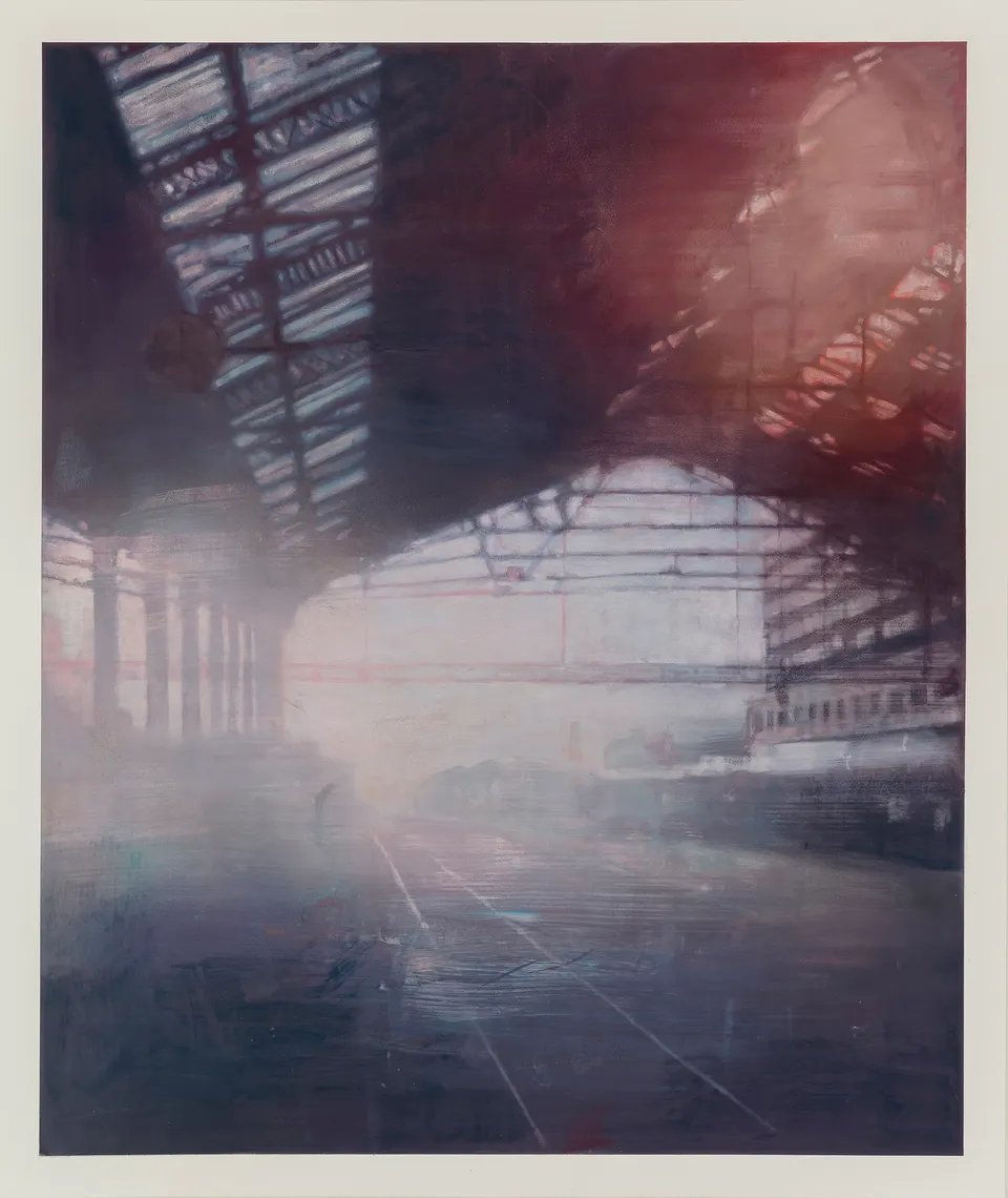 Ian Grose, Me looking on my laptop screen at what I thought was the Gare St Lazare, but wasn't. Version 3