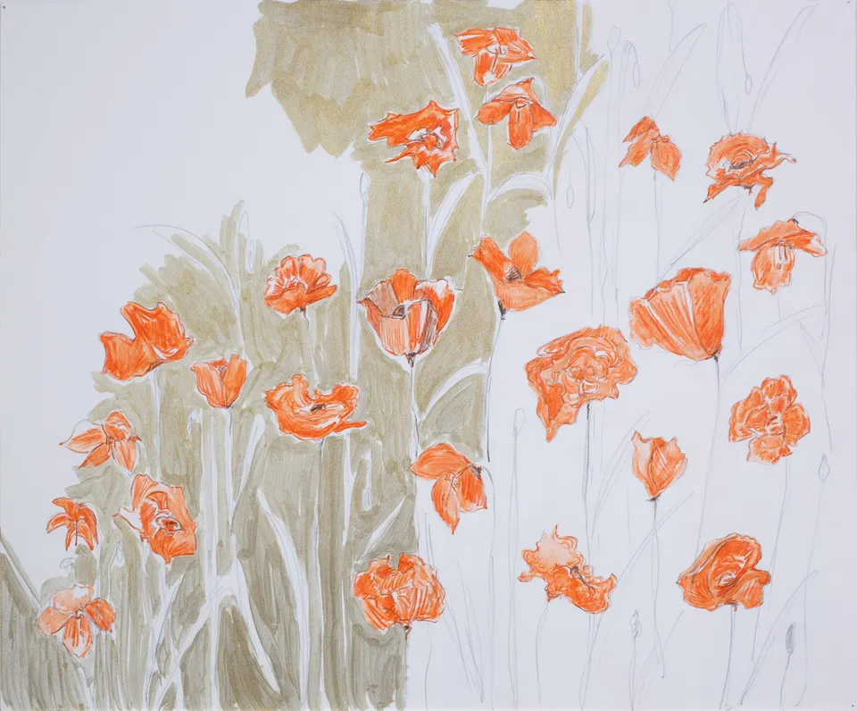 Kristin Oppenheim, Poppies (Study #4)
