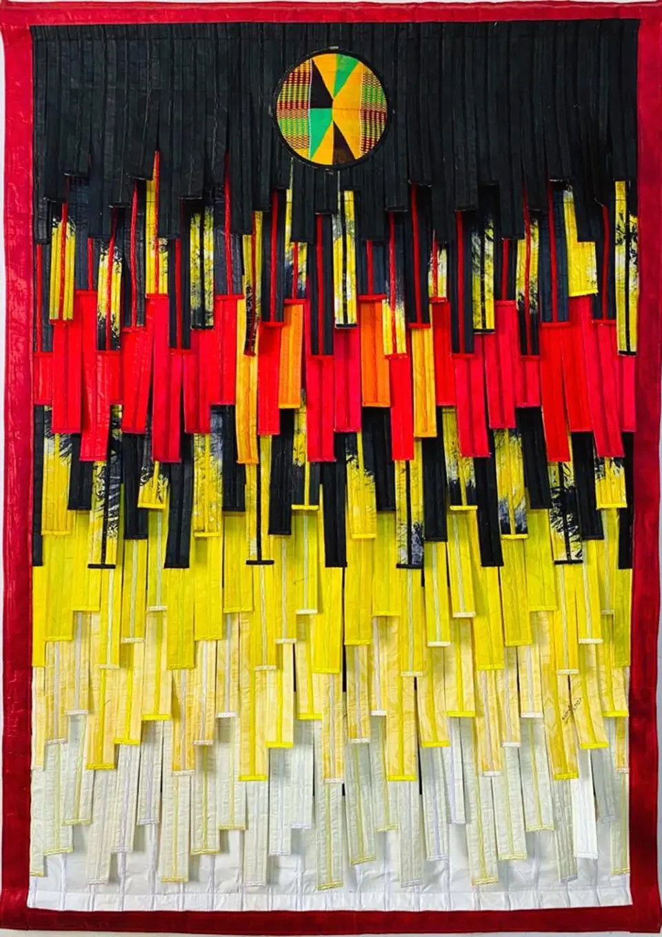 Abdoulaye Konate, Jaune, noir kente (cercle)