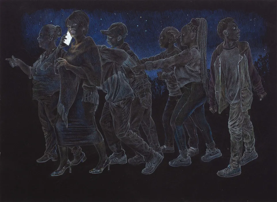 Deborah Poynton, Drawing on Black Paper 34