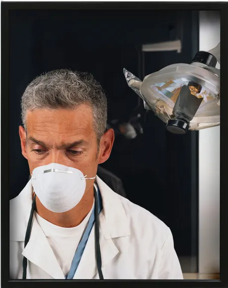 Elad Lassry, Man (Mask, Lamp)