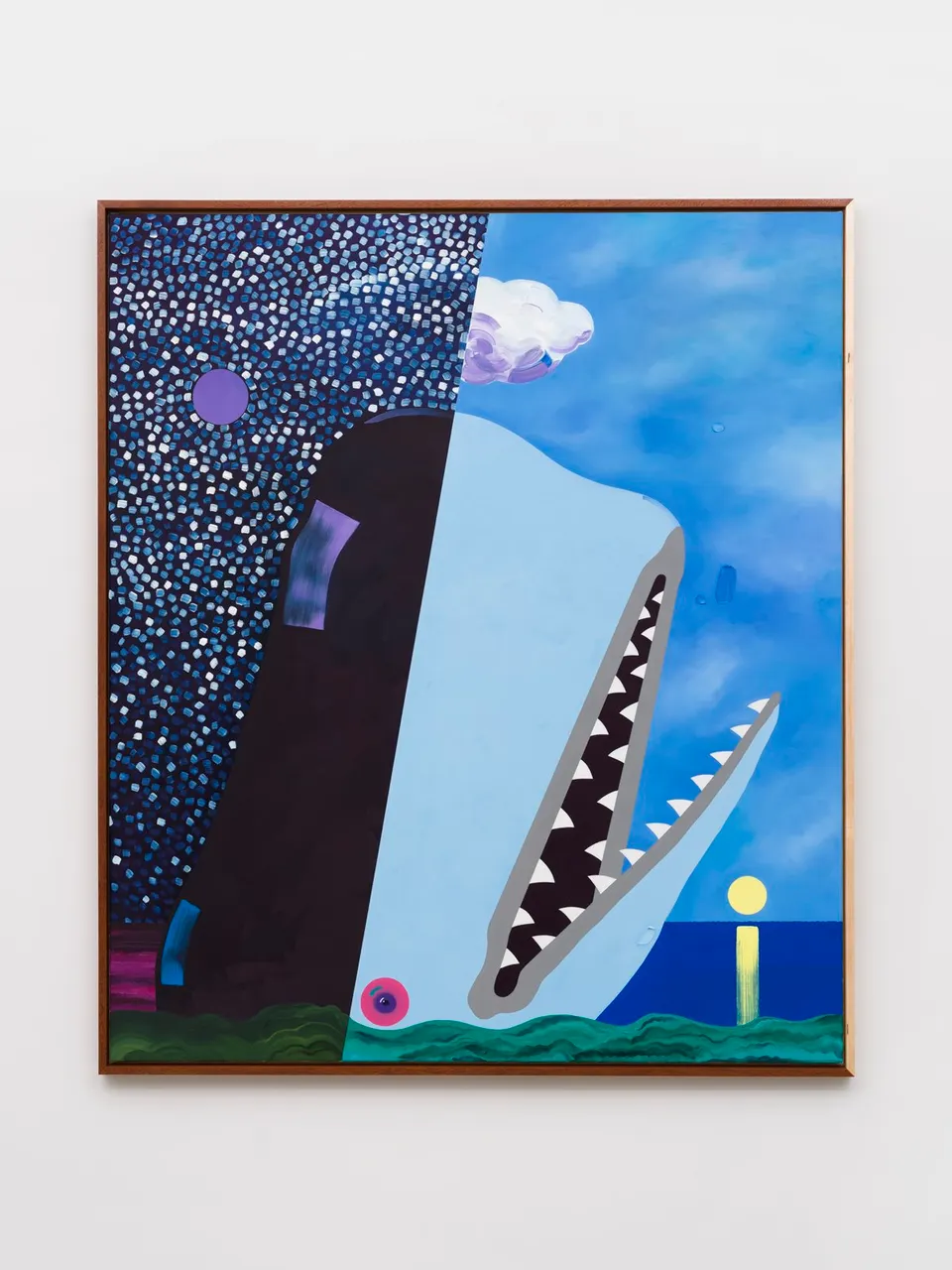 Craig Kucia, Untitled (Whale, yellow sun, purple moon)