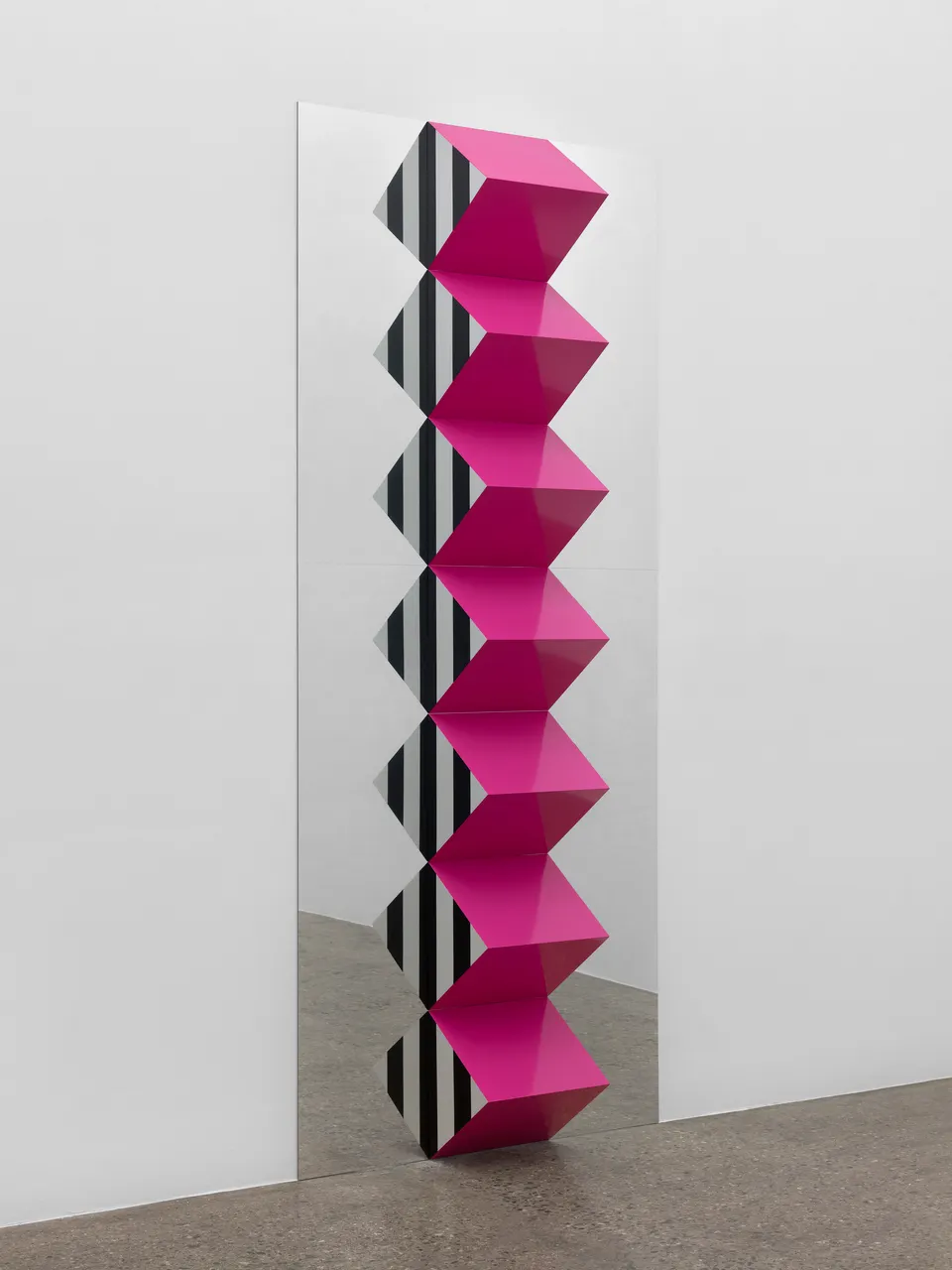 Daniel Buren, Pile Up: High relief n°B11, travail situé, novembre 2018