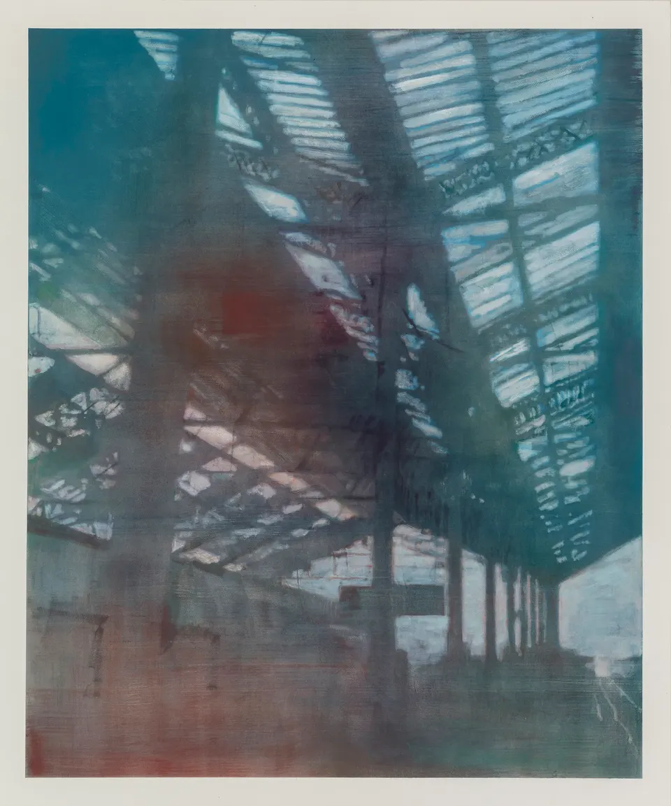 Ian Grose, Me looking on my laptop screen at what I thought was the Gare St Lazare, but wasn't. Version 1