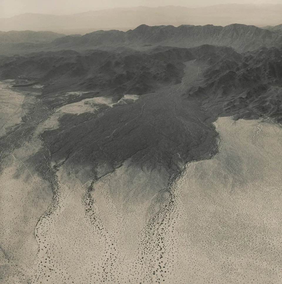 Emmet Gowin, Alluvial Fan, Natural Drainage near the Yuma Proving Ground and the Arizona-California Border