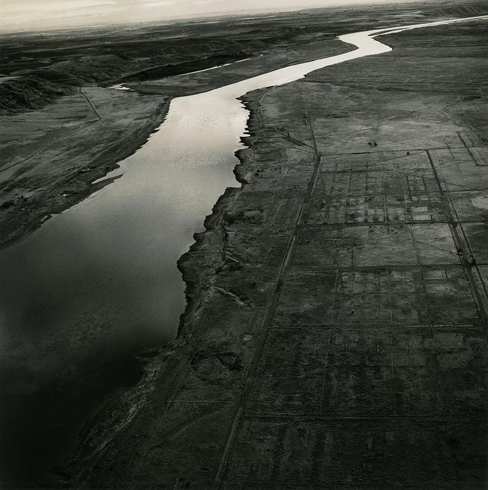 Emmet Gowin, Old Hanford City Site and the Columbia River, Hanford Nuclear Reservation, near Richland, Washington,