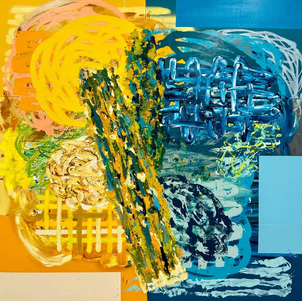 Patrick Alston, Duality of The Soul (Yellow/ Turquoise)