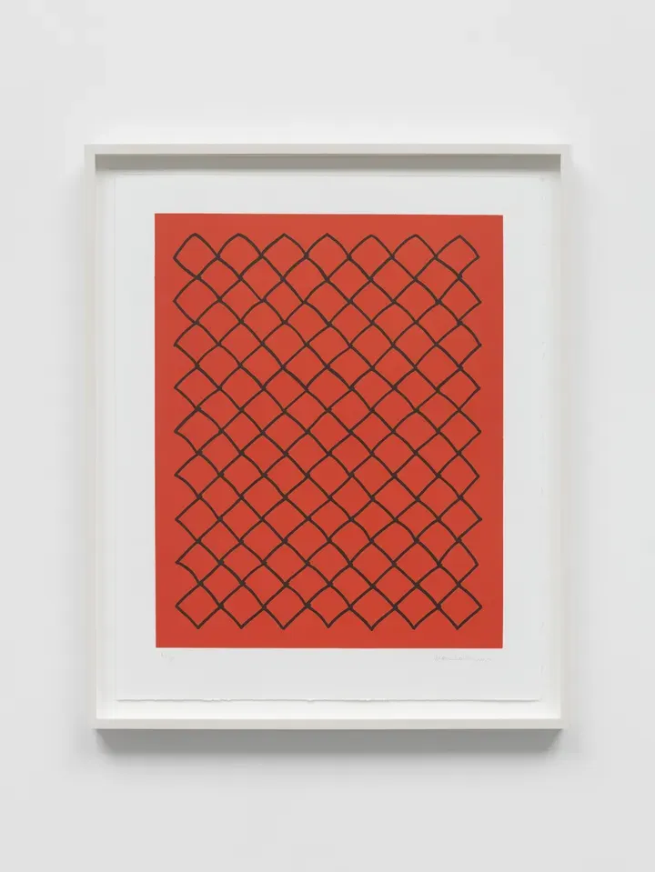 Mona Hatoum, Untitled (fence, red)
