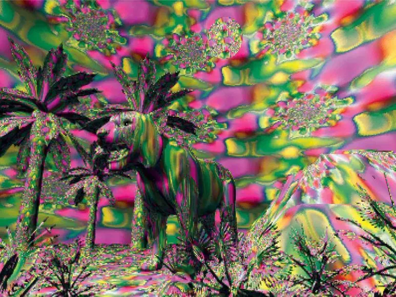 Cody Choi, Database Painting Series#1, Tiger#00,