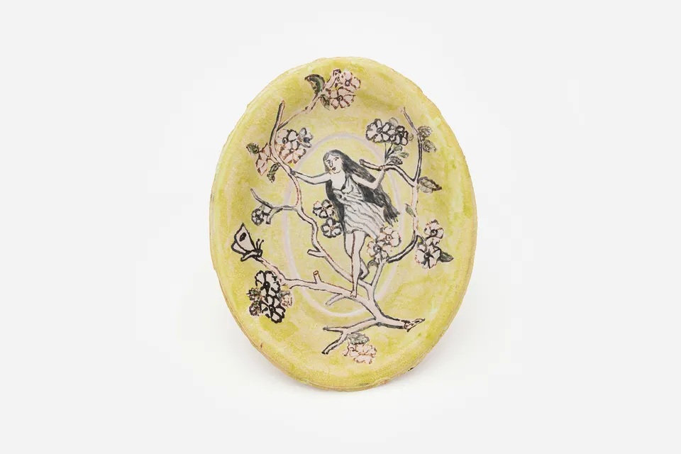 Hylton Nel, Lady among flowers bowl