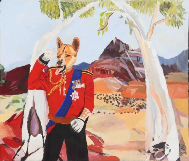 Vincent Namatjira OAM, King Dingo (salute)