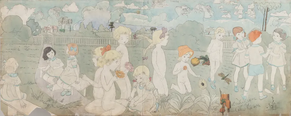 Henry Darger, At Antelinia Run about 20 minutes later (recto)