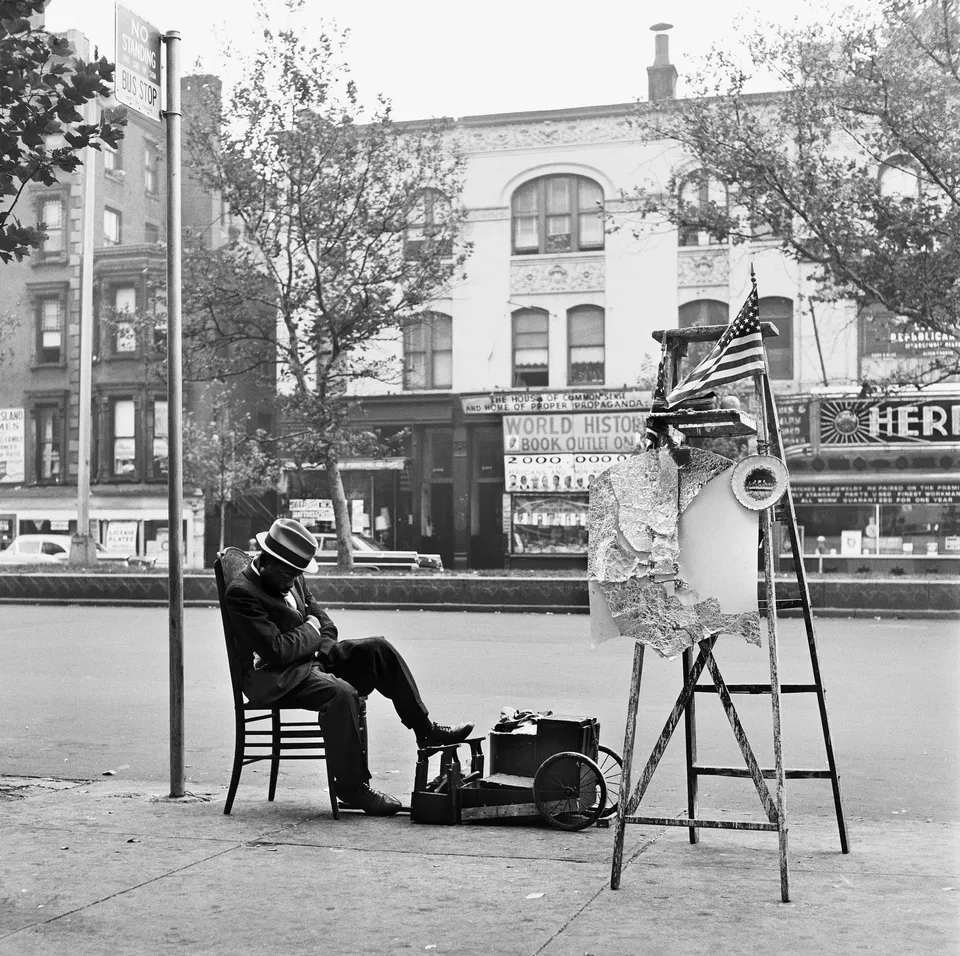 Kwame Brathwaite, Untitled (Michaux’s Books)