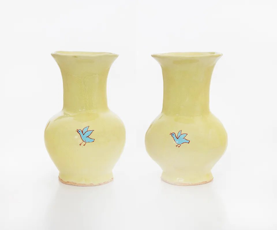 Hylton Nel, Vases with blue birds, 14.12.17