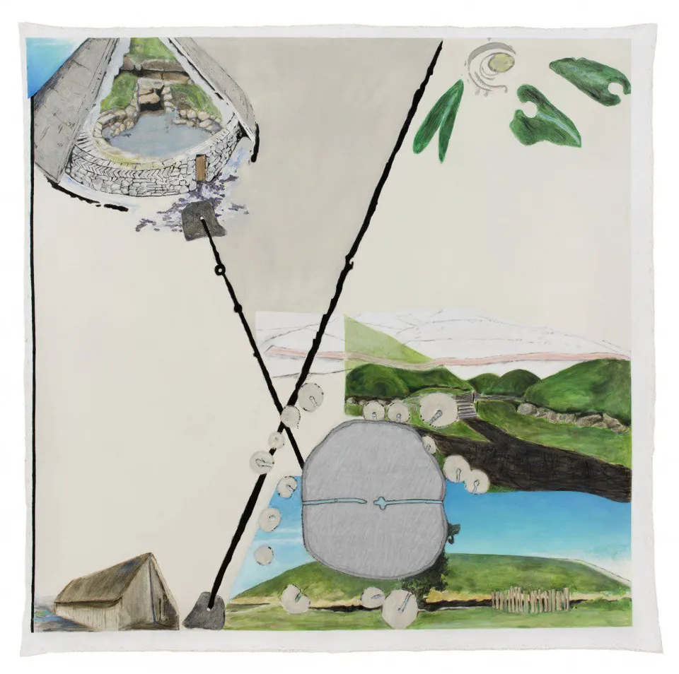 Jo Baer, Time-Line (Spheres, Angles and the Negative of the 2nd Derivative)