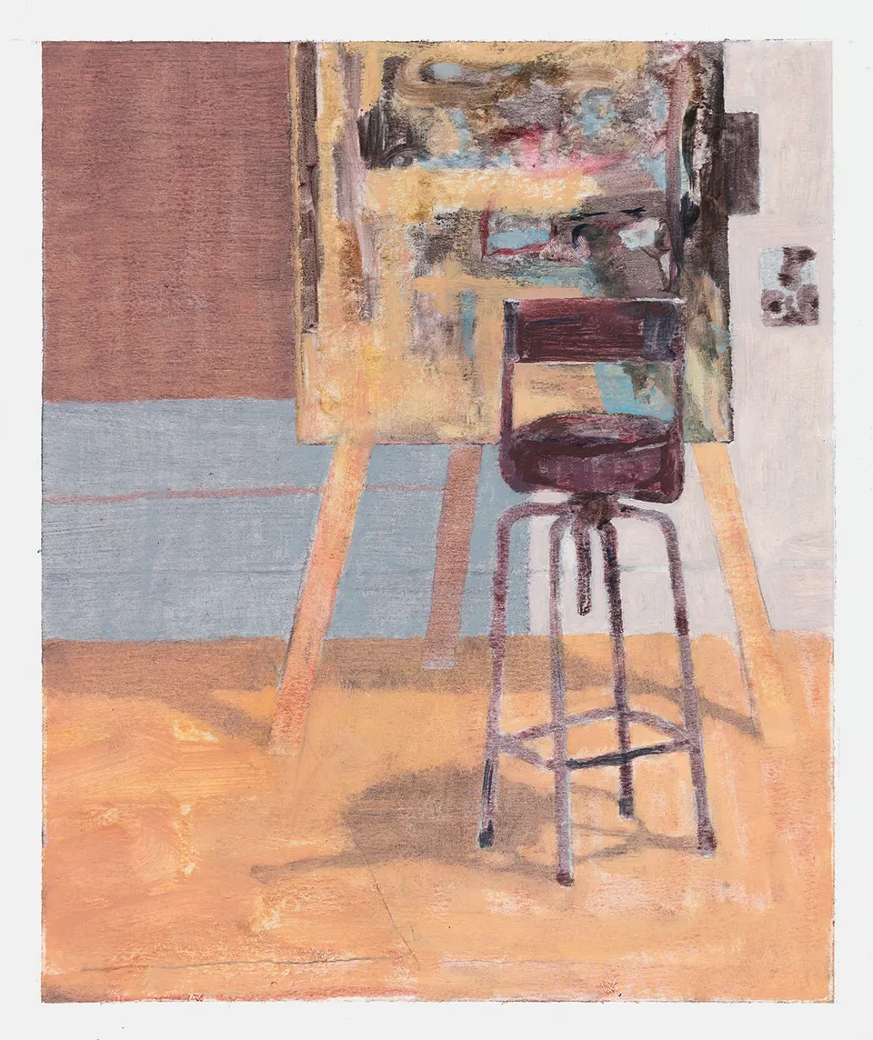 Ian Grose, Studio with Turquoise Shadow